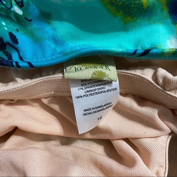 Islander Floral Halter Skirted One Piece Swimsuit - Picture 5 of 5